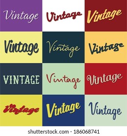 Vintage Heading Selection Set