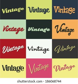 Vintage Heading Selection Set
