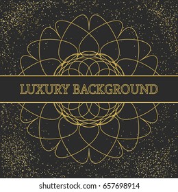 Vintage headline luxury background. Vector retro card with circular ornament.