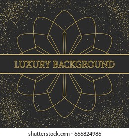 Vintage headline luxury background. Vector retro card with circular ornament.