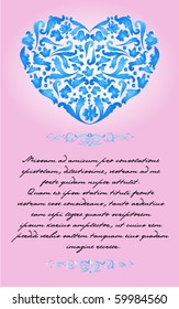 Vintage heart background