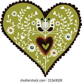 vintage heart design