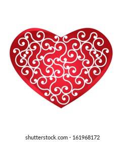 Vintage Heart design element