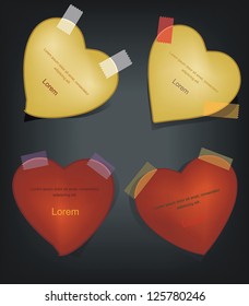 Vintage heart design with free space for your text. Classical congratulation card. Beautiful label with Place for your text.