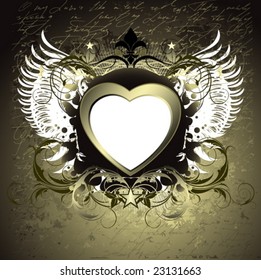 Vintage heart frame