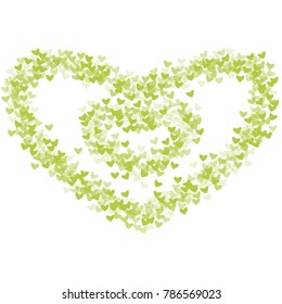 Vintage heart frame which consists of isolated elements. Modern style with beautiful elements in vintage heart frame. Can be used as print, wallpaper, cards, valentine cards, logo, background and etc.