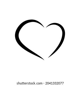 Vintage heart icon vector set. love illustration sign collection. romance symbol.