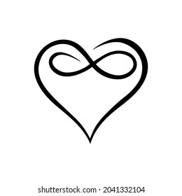 Vintage heart icon vector set. love illustration sign collection. romance symbol.