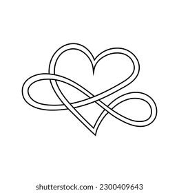 Vintage heart icon vector set. love illustration sign collection. romance symbol.