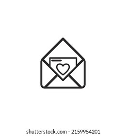 Vintage heart invitiation card envelope Free Vector