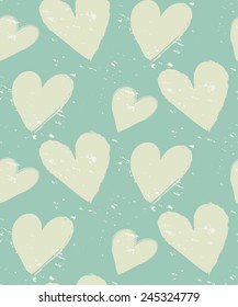 vintage Heart pattern, grunge design,  Pattern Swatches, vector, Endless texture can be used for wallpaper, pattern fills, web page,background,surface