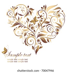 Vintage heart shape