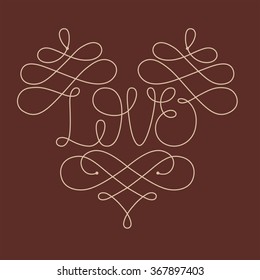 Vintage Heart Vector Illustration 
