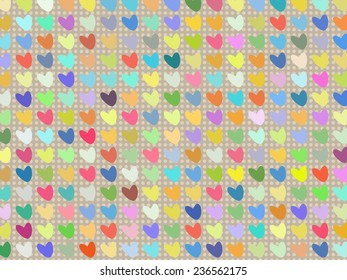 Vintage Hearts Background
