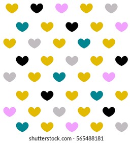 Vintage hearts background. Applicable for covers, placards, posters, flyers and banner designs. Vector illustration.