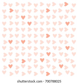 Vintage hearts pattern background layout. Valentine's day