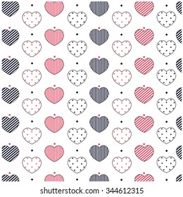 Vintage Hearts Pattern,isolated