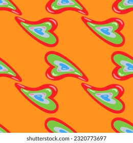 Vintage hearts seamless pattern. 14 february wallpaper. Valentine's Day backdrop. Design for fabric, textile print, wrapping paper, cover, poster. Vector illustration