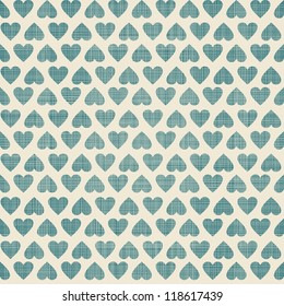 vintage hearts seamless pattern