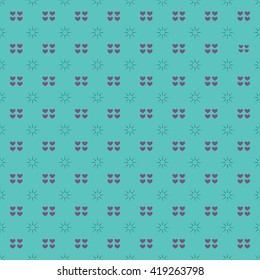 Vintage Hearts Seamless Pattern Vector Illustration