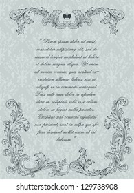 Vintage heraldic frame. Vector  illustration