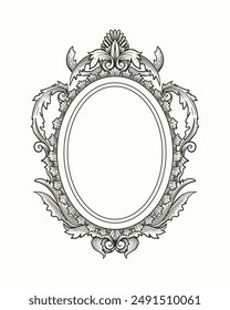 Vintage heraldric frame in Victorian style