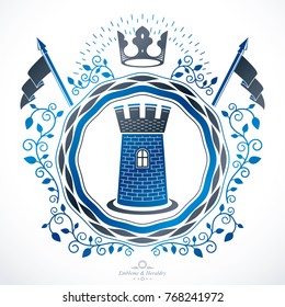 Vintage Heraldry Design-Vorlage, Vektorsymbol.