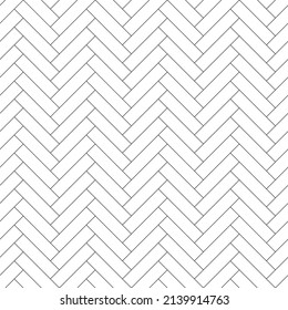 Vintage herringbone wooden floor seamless pattern. Parquet or laminate design texture. White herringbone parquet floor. Brick monochrome wall texture. Modern interior background. Vector illustration.