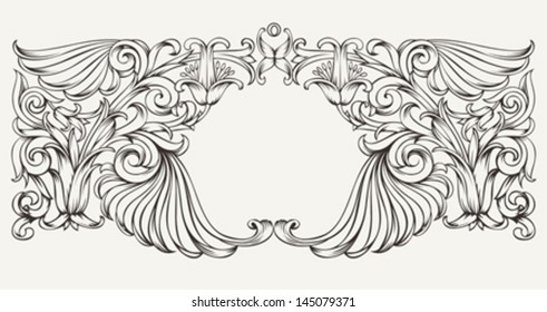 Vintage High Ornate Frame Background