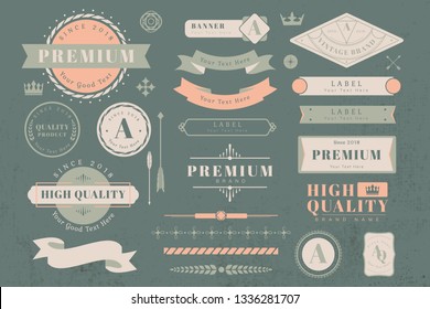 Vintage high quality design element vectors