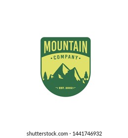 Vintage Hills Mountain Peaks Vector Logo Design Inspiration