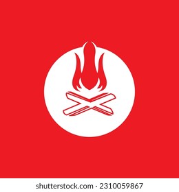 Ilustración vectorial del logotipo del fogón hipster