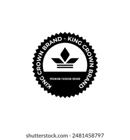 Vintage hipster crown logo design illustration