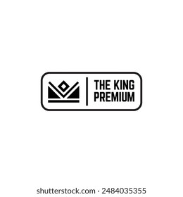 Vintage hipster crown logo design illustration