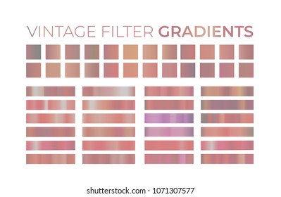 Vintage hipster filter gradient collection can be used for user interface or stylish text