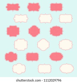 Vintage Hipster Frames, Badges, Emblems, Labels