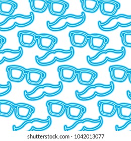 vintage hipster glasses and mustache background design