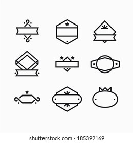 Vintage hipster labels