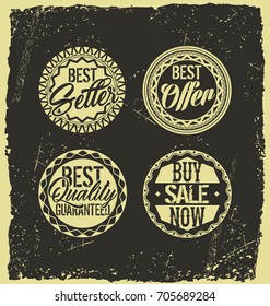 Vintage hipster labels