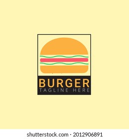vintage hipster logo line burger sandwich logo illustration suitable for restaurant or food business