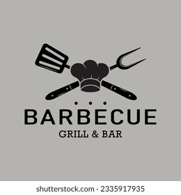 Vintage hipster logo template. Butchery, Barbecue, Cooking Class and Restaurant emblems templates. Barbecue, Steak House vintage logo.