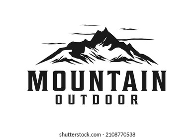 
Vintage Hipster Retro Mountain Adventure logo design