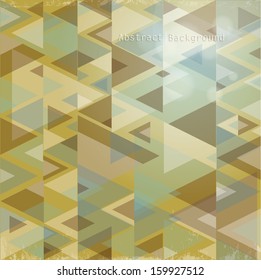 Vintage hipster triangle seamless pattern background of geometric shapes. Geometric hipster retro background with place for your text. Retro triangle background