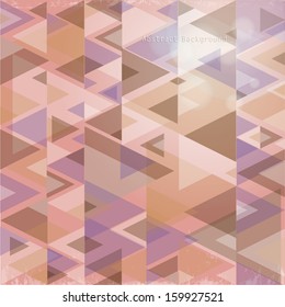 Vintage hipster triangle seamless pattern background of geometric shapes. Geometric hipster retro background with place for your text. Retro triangle background