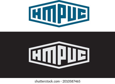 Vintage HMPUC letter logo for your company