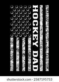 Vintage Hockey DAD USA Flag Digital Printable Files