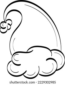 Vintage Holiday Icon. Hand Drawn outline Christmas Illustration. Vector element for Christmas Design