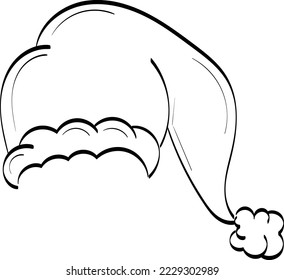 Vintage Holiday Icon. Hand Drawn outline Christmas Illustration. Vector element for Christmas Design