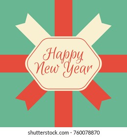 Vintage holidays graphics with text. Merry christmas retro vector background. Christmas card vintage style. Happy New Year vintage card