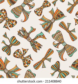 Vintage holidays seamless pattern. Ornate vector background.